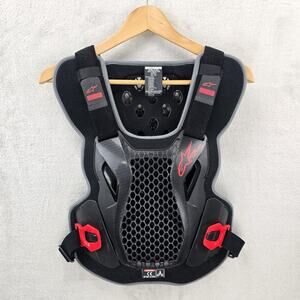 Alpinestars Black and Red Honeycomb Back Protector Vest